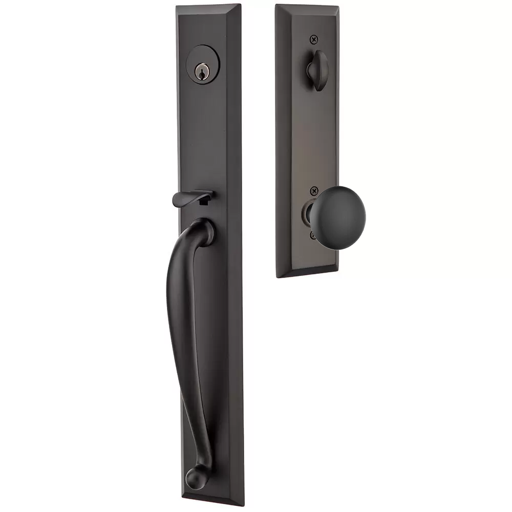 Emtek Jefferson Tubular Entryset Full Length with Providence Knob