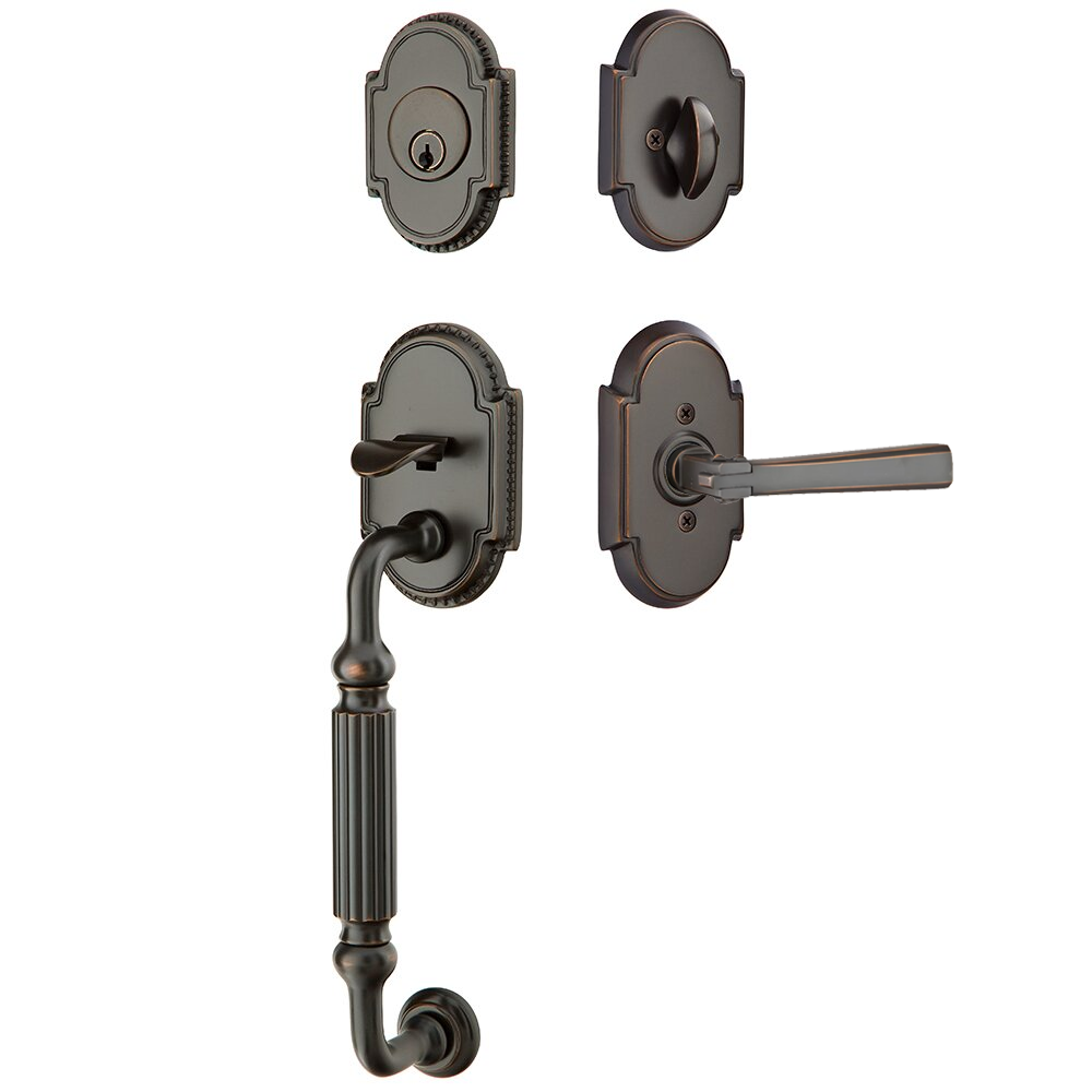 Emtek Knoxville Tubular Entryset Sectional with Arts & Crafts Lever