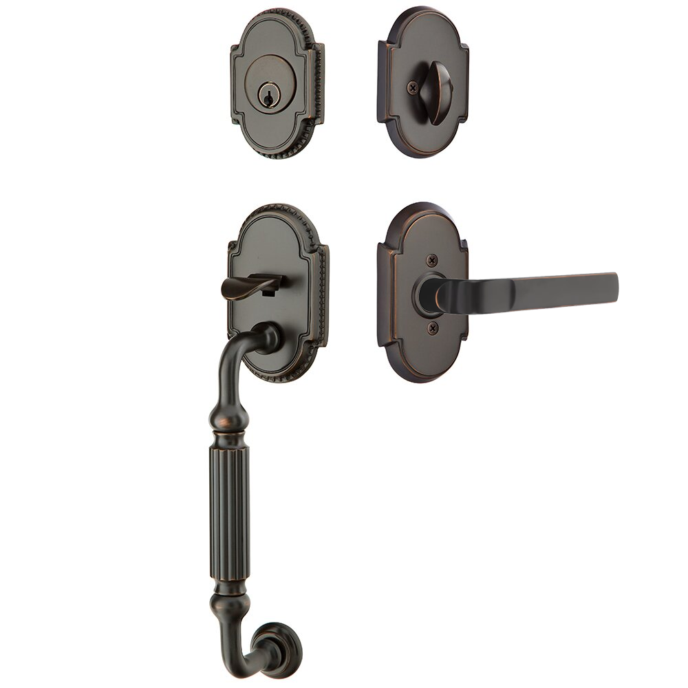 Emtek Knoxville Tubular Entryset Sectional with Aston Lever