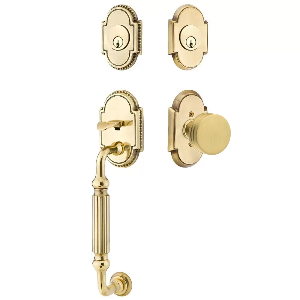 Emtek Knoxville Tubular Entryset Sectional with Bern Knob