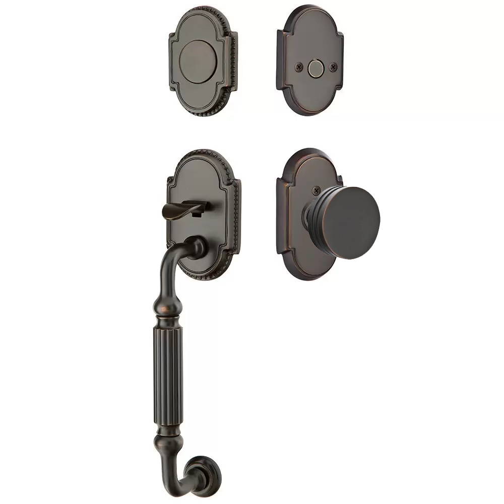 Emtek Knoxville Tubular Entryset Sectional with Bern Knob