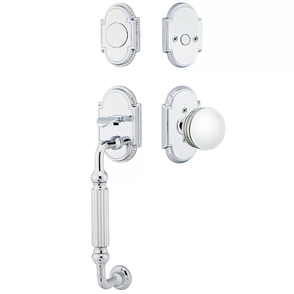 Emtek Knoxville Tubular Entryset Sectional with Bern Knob