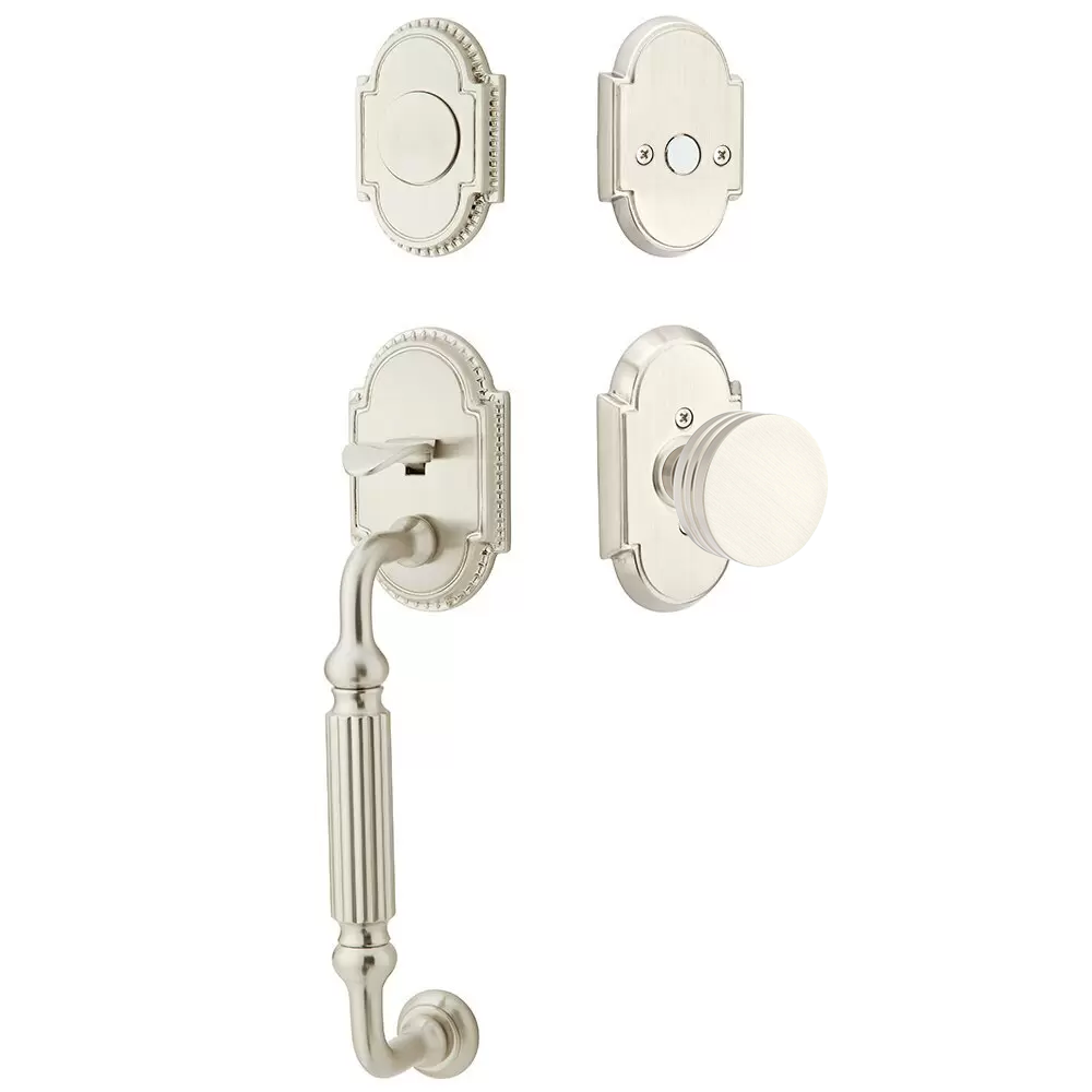 Emtek Knoxville Tubular Entryset Sectional with Bern Knob