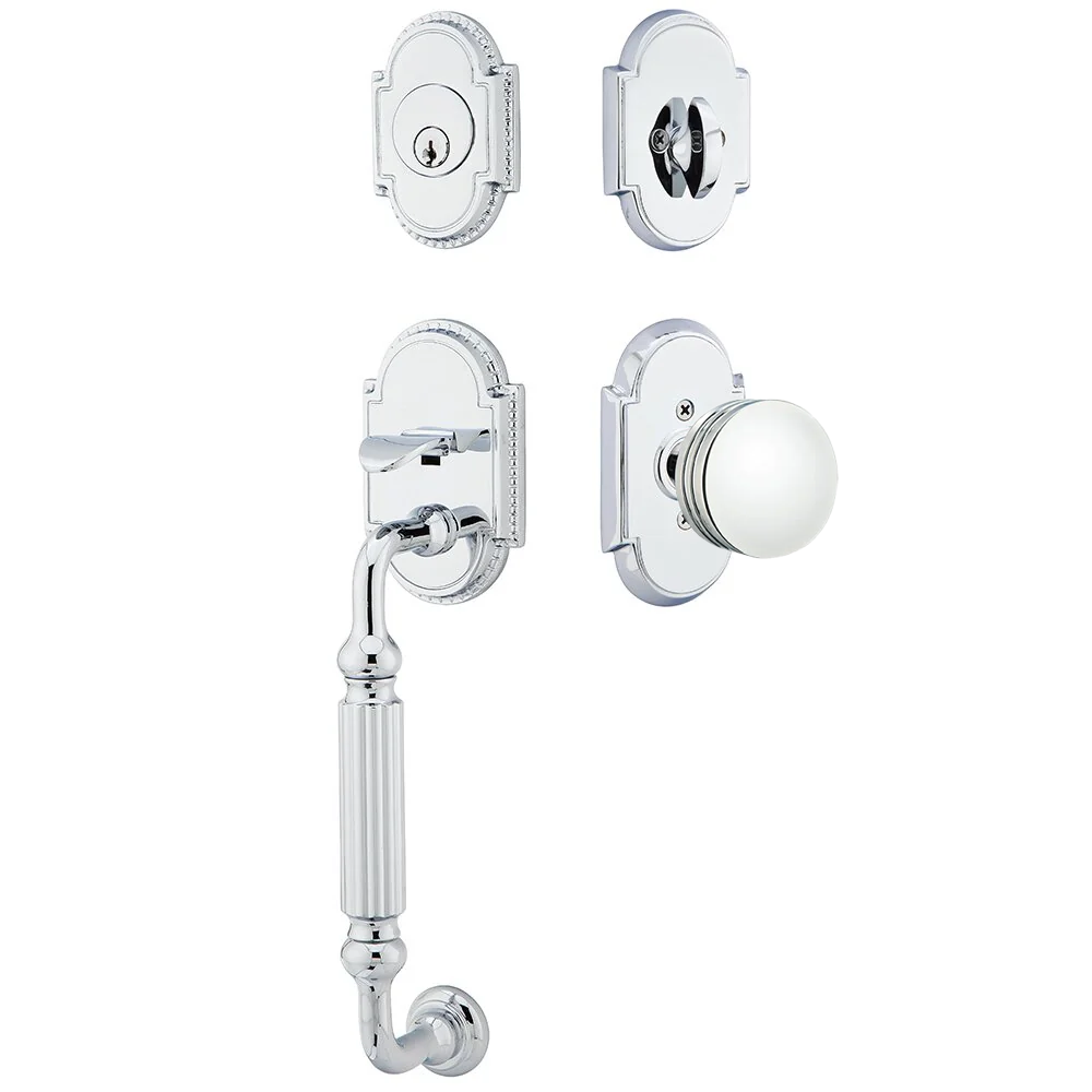 Emtek Knoxville Tubular Entryset Sectional with Bern Knob