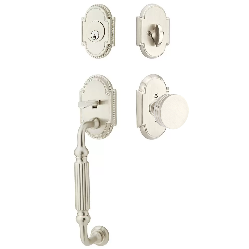 Emtek Knoxville Tubular Entryset Sectional with Bern Knob