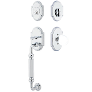 Emtek Knoxville Tubular Entryset Sectional with Bristol Glass Knob