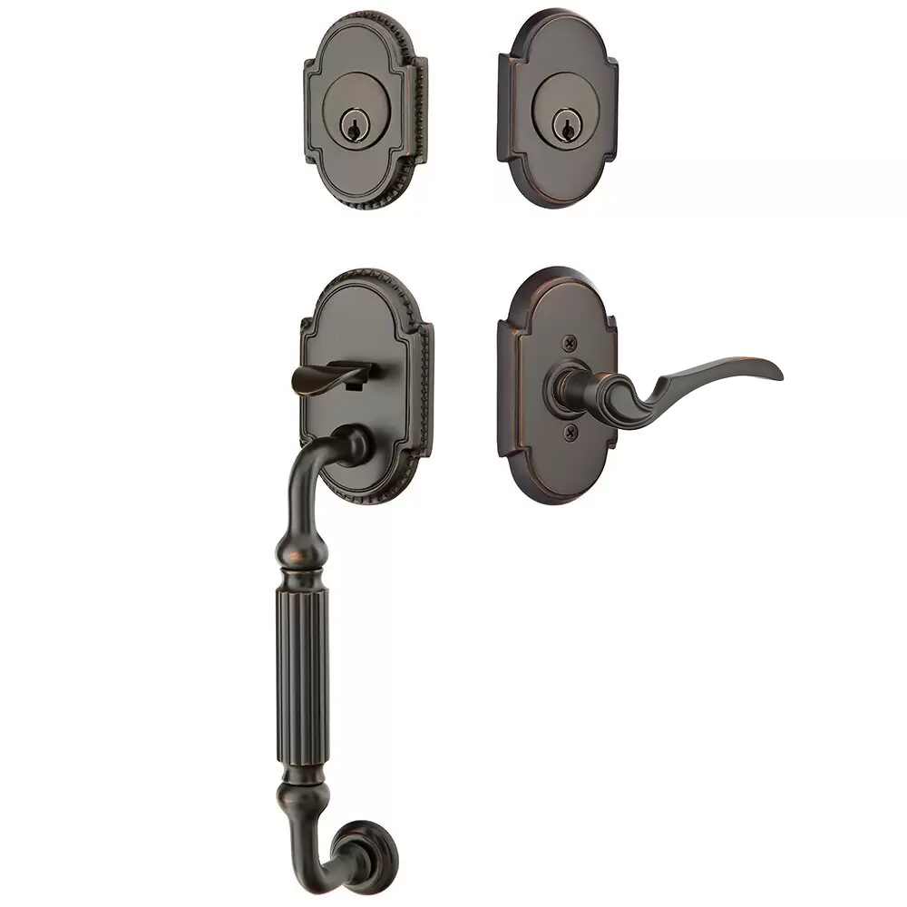 Emtek Knoxville Tubular Entryset Sectional with Coventry Lever