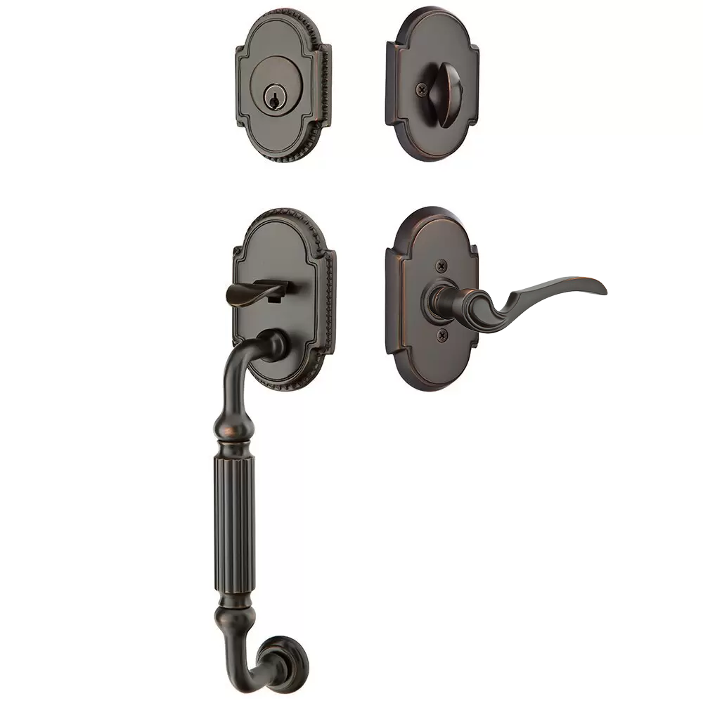 Emtek Knoxville Tubular Entryset Sectional with Coventry Lever