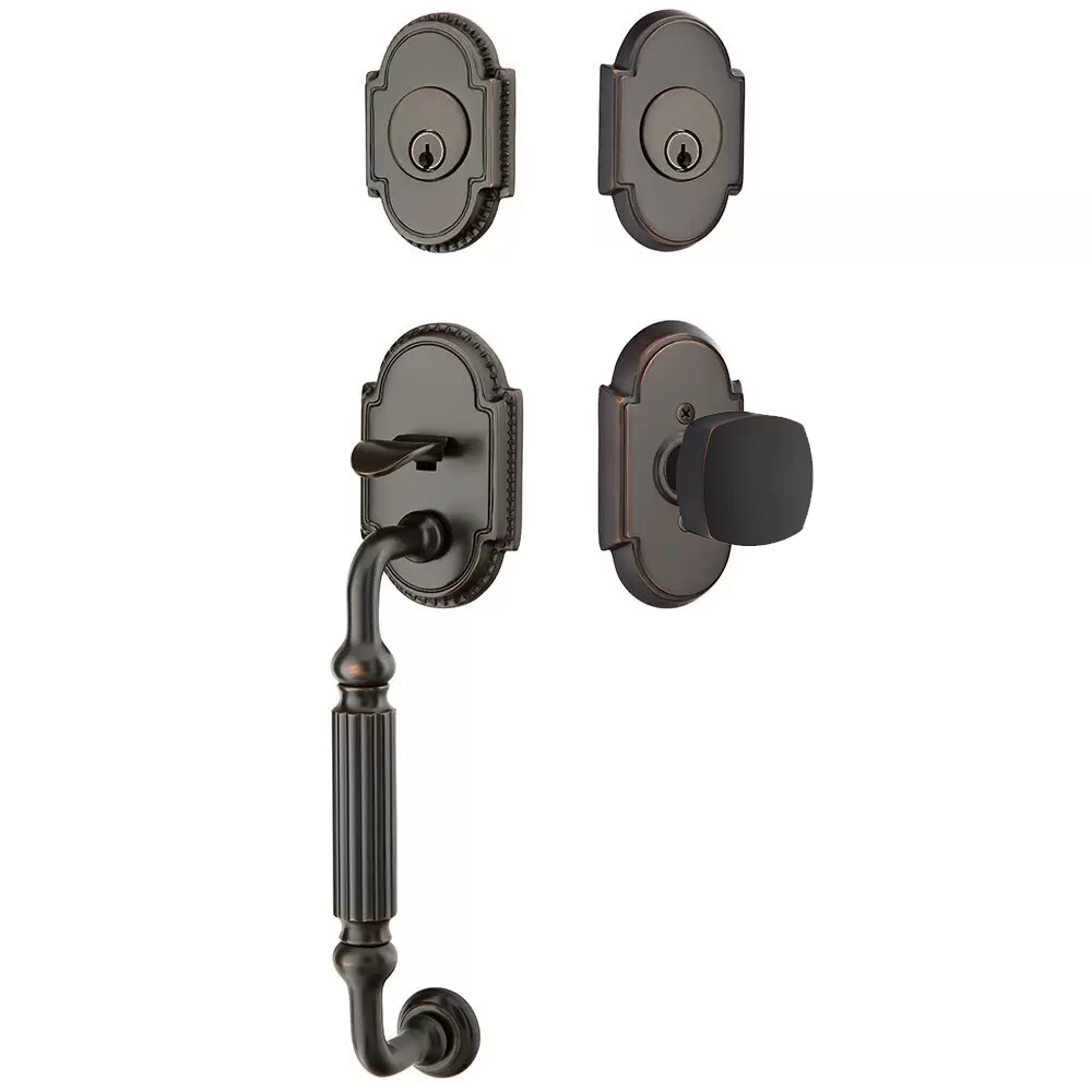 Emtek Knoxville Tubular Entryset Sectional with Freestone Knob
