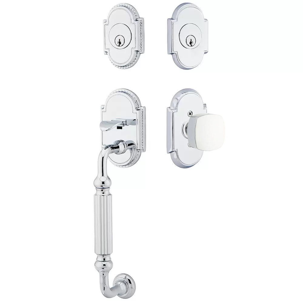 Emtek Knoxville Tubular Entryset Sectional with Freestone Knob