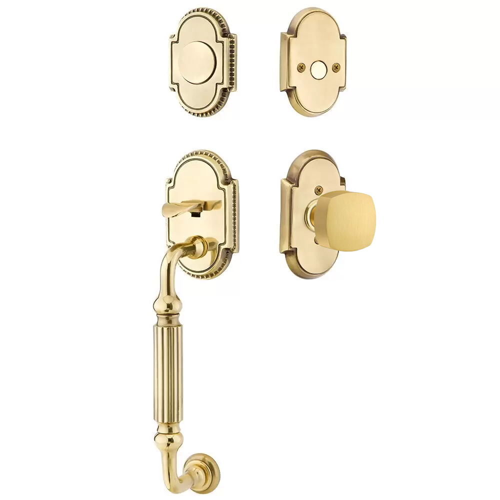 Emtek Knoxville Tubular Entryset Sectional with Freestone Knob