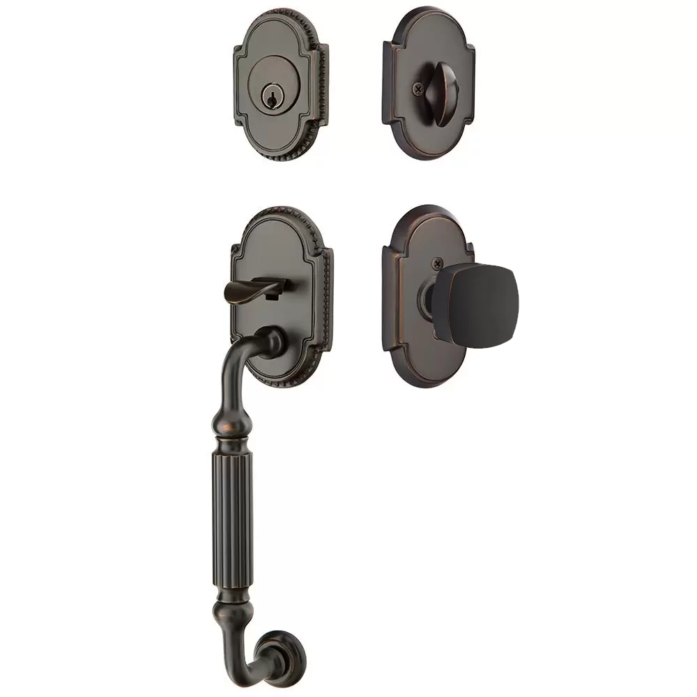 Emtek Knoxville Tubular Entryset Sectional with Freestone Knob