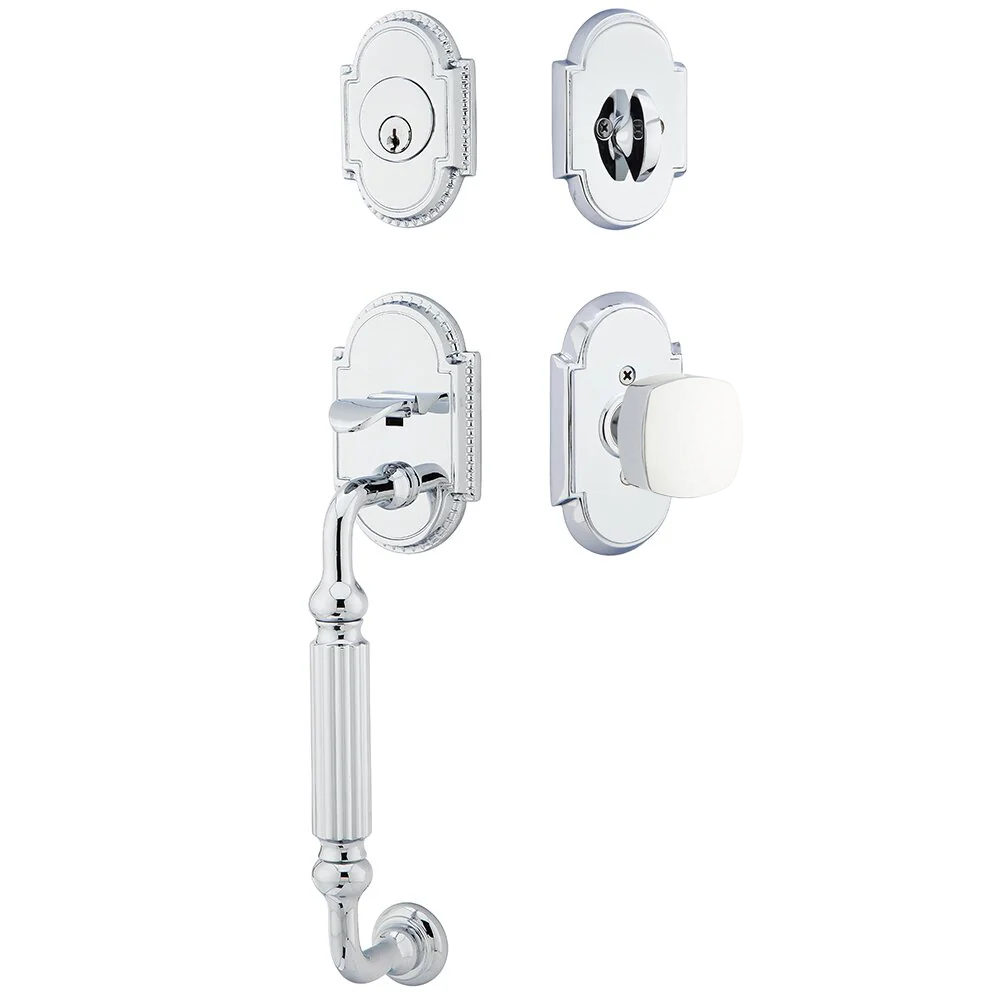 Emtek Knoxville Tubular Entryset Sectional with Freestone Knob