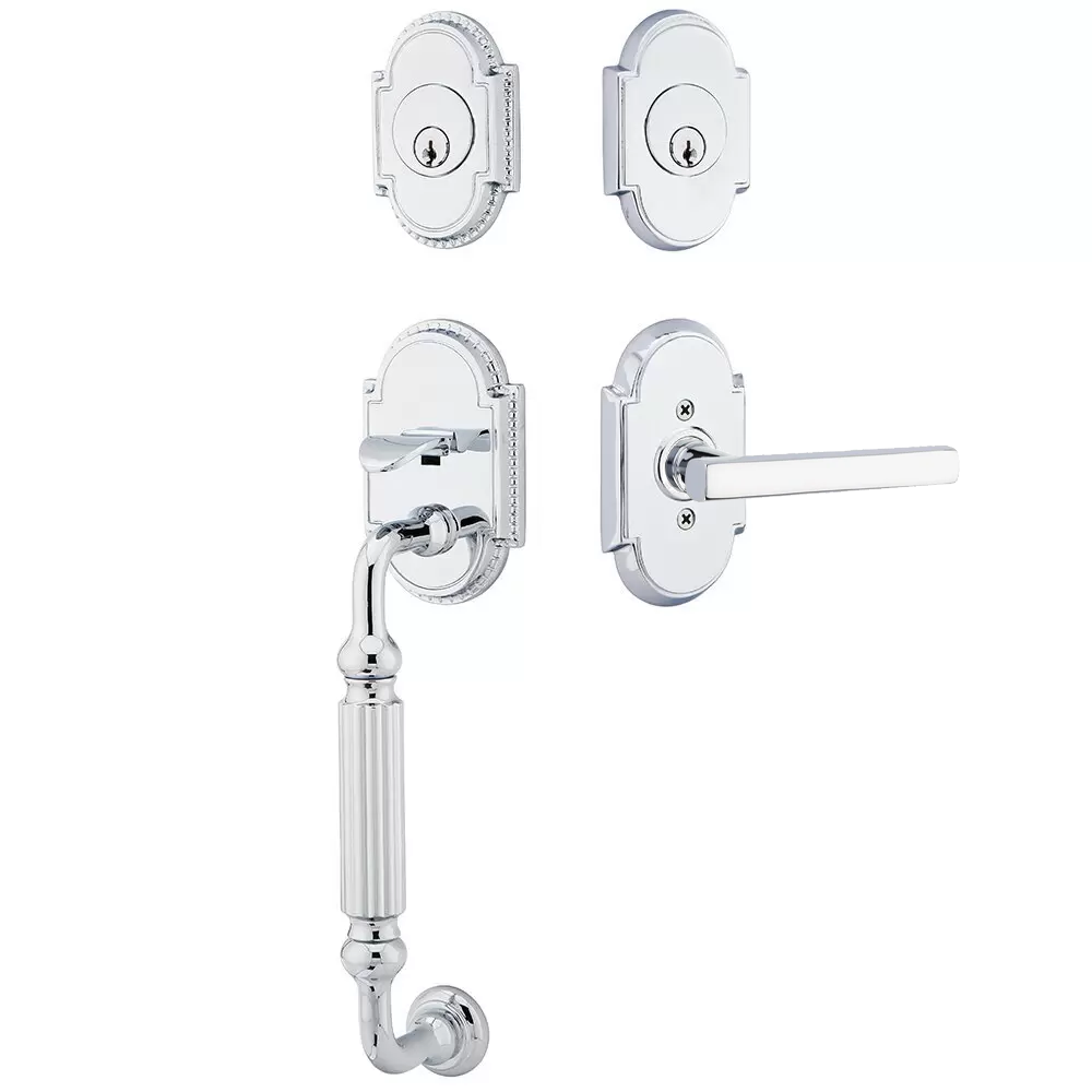 Emtek Knoxville Tubular Entryset Sectional with Freestone Lever