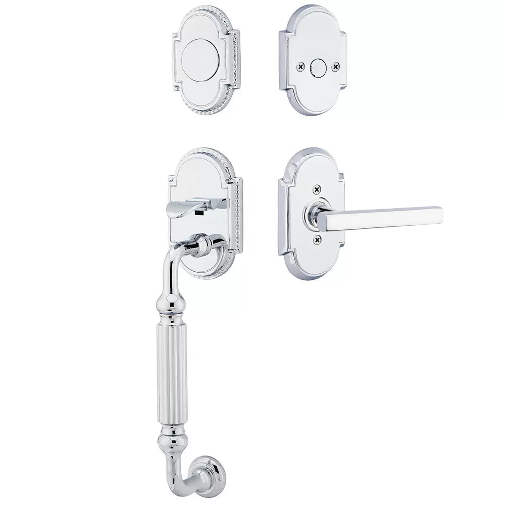Emtek Knoxville Tubular Entryset Sectional with Freestone Lever