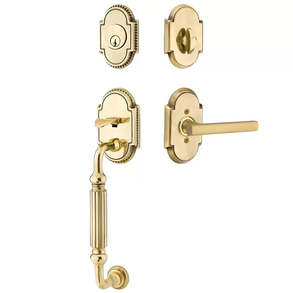 Emtek Knoxville Tubular Entryset Sectional with Freestone Lever