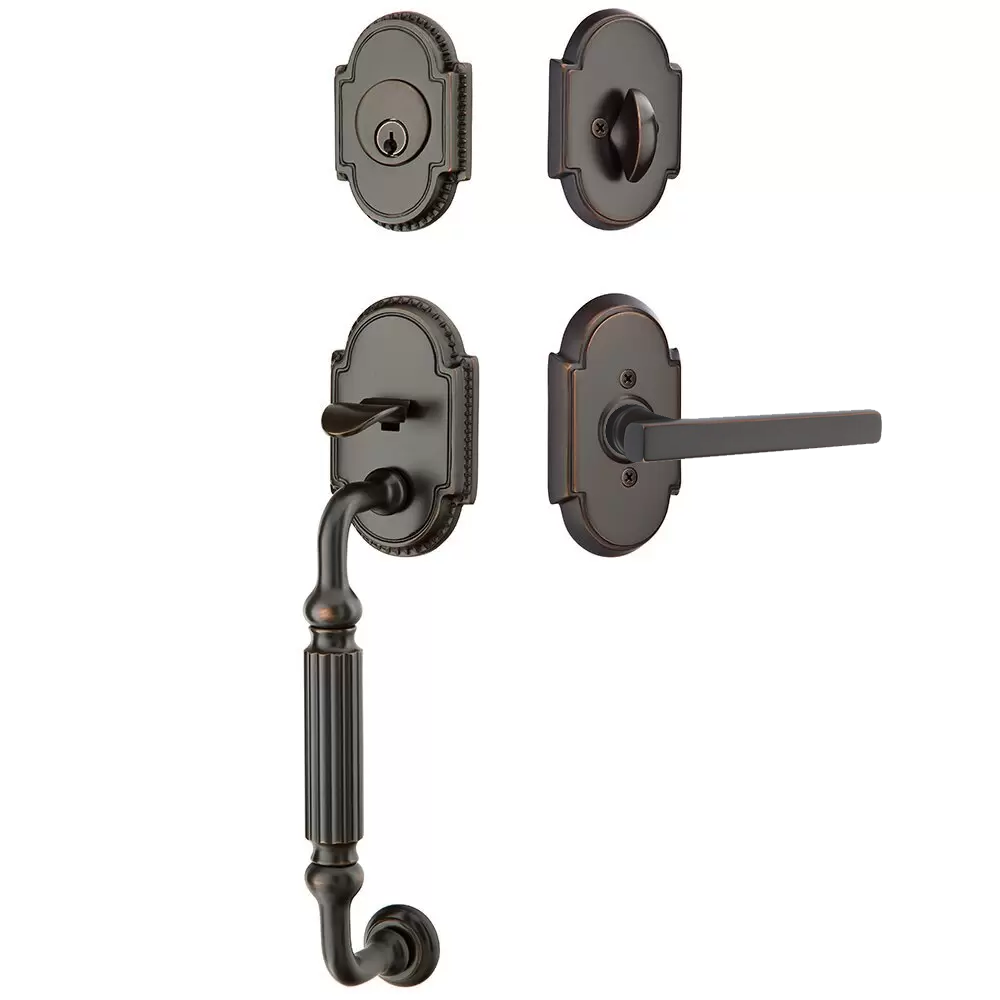 Emtek Knoxville Tubular Entryset Sectional with Freestone Lever