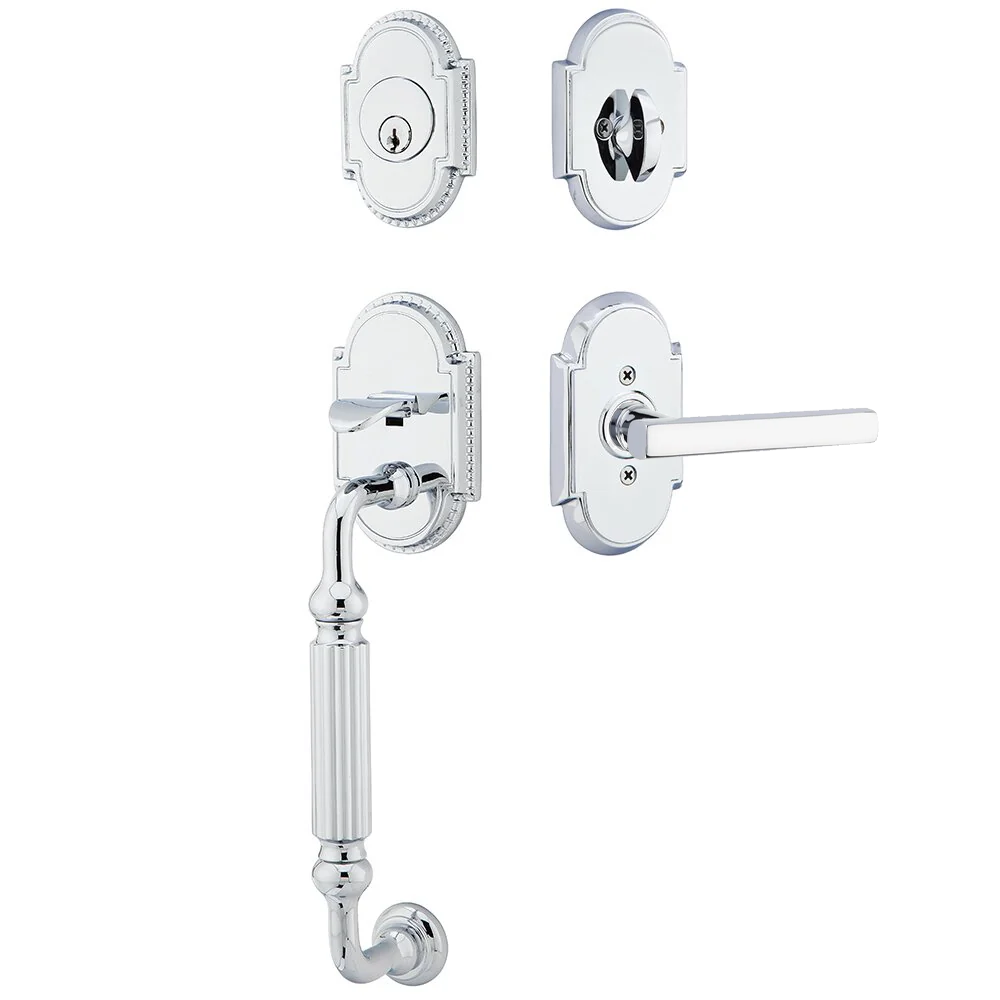 Emtek Knoxville Tubular Entryset Sectional with Freestone Lever