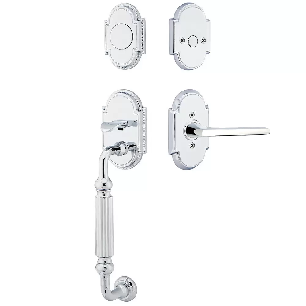 Emtek Knoxville Tubular Entryset Sectional with Helios Lever