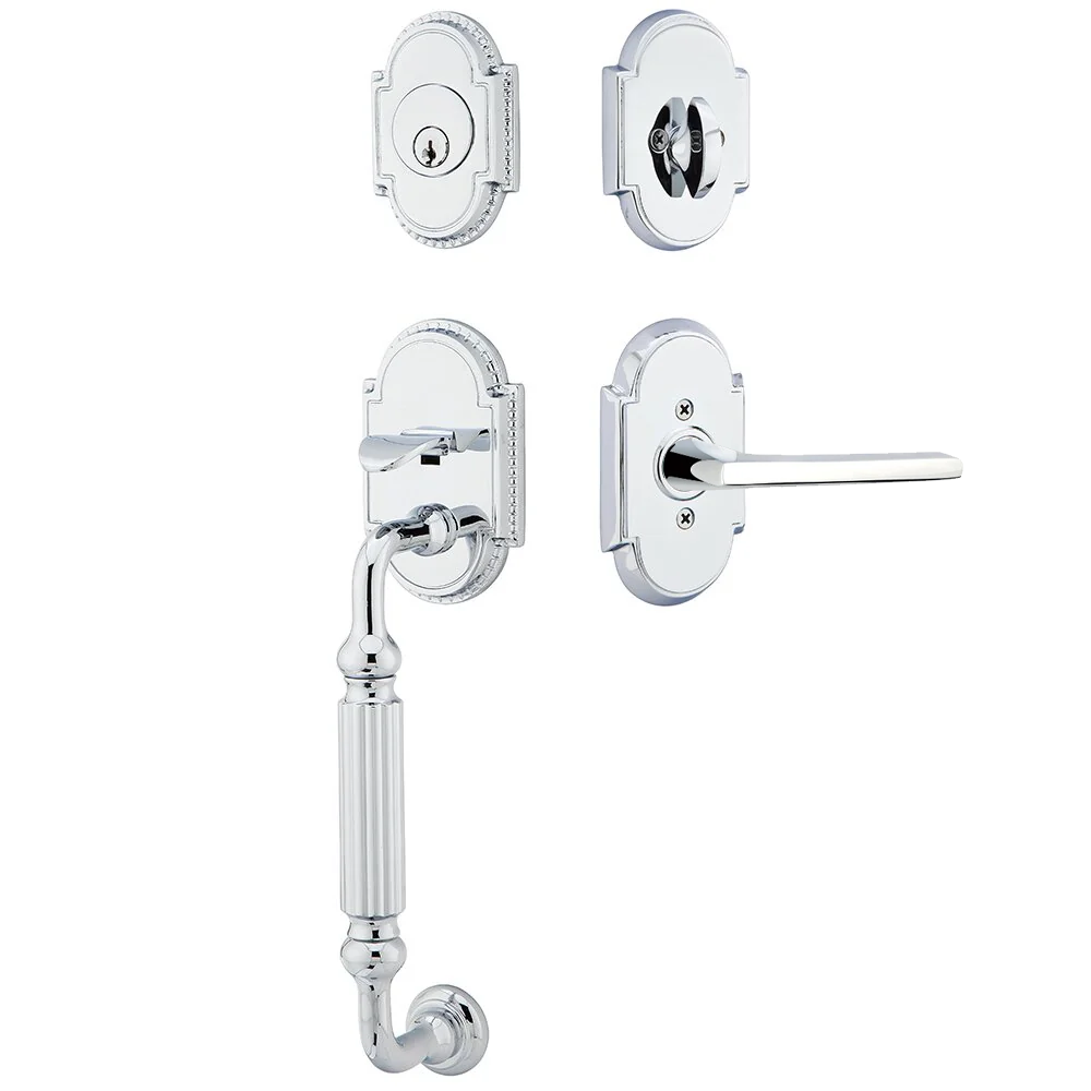 Emtek Knoxville Tubular Entryset Sectional with Helios Lever