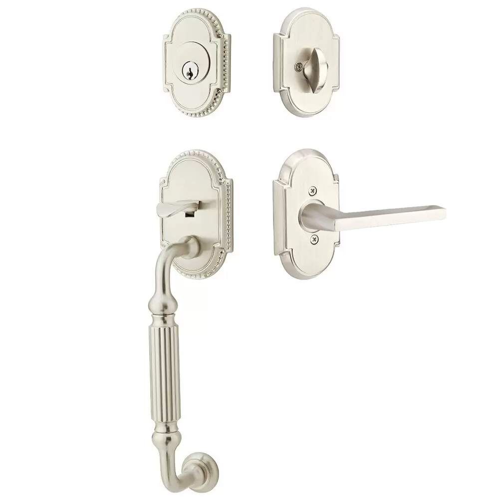 Emtek Knoxville Tubular Entryset Sectional with Helios Lever