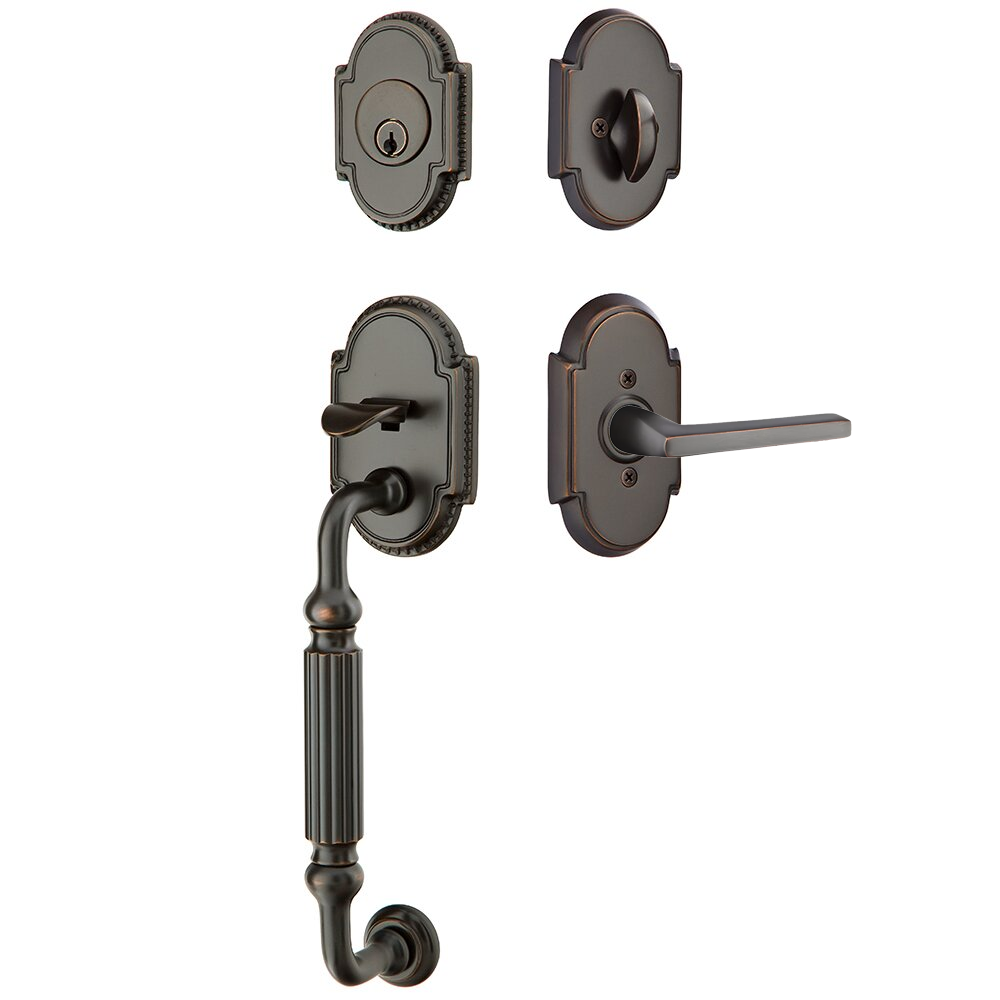 Emtek Knoxville Tubular Entryset Sectional with Helios Lever