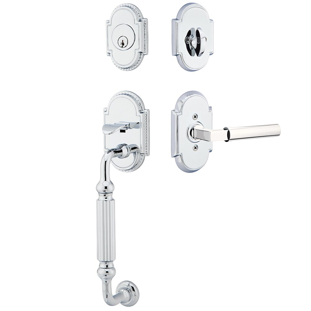 Emtek Knoxville Tubular Entryset Sectional with Hercules Lever