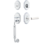 Emtek Knoxville Tubular Entryset Sectional with Hercules Lever