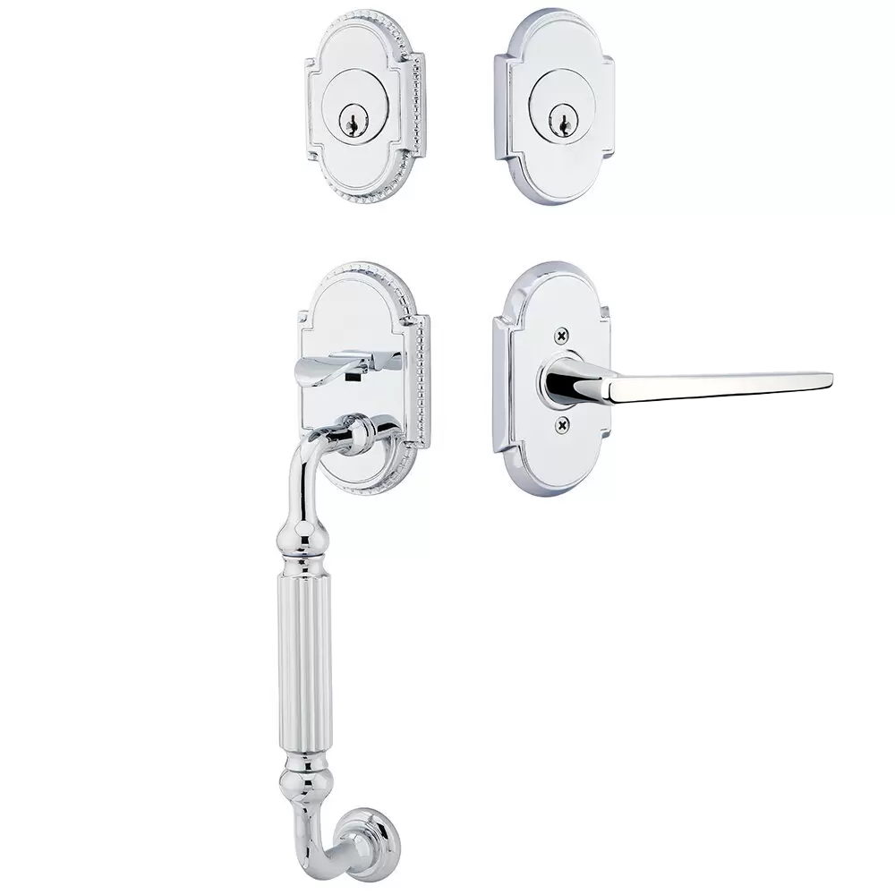 Emtek Knoxville Tubular Entryset Sectional with Hermes Lever