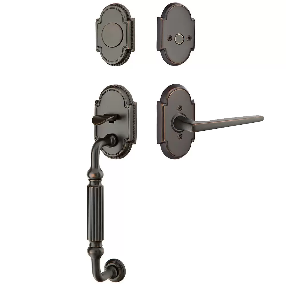Emtek Knoxville Tubular Entryset Sectional with Hermes Lever