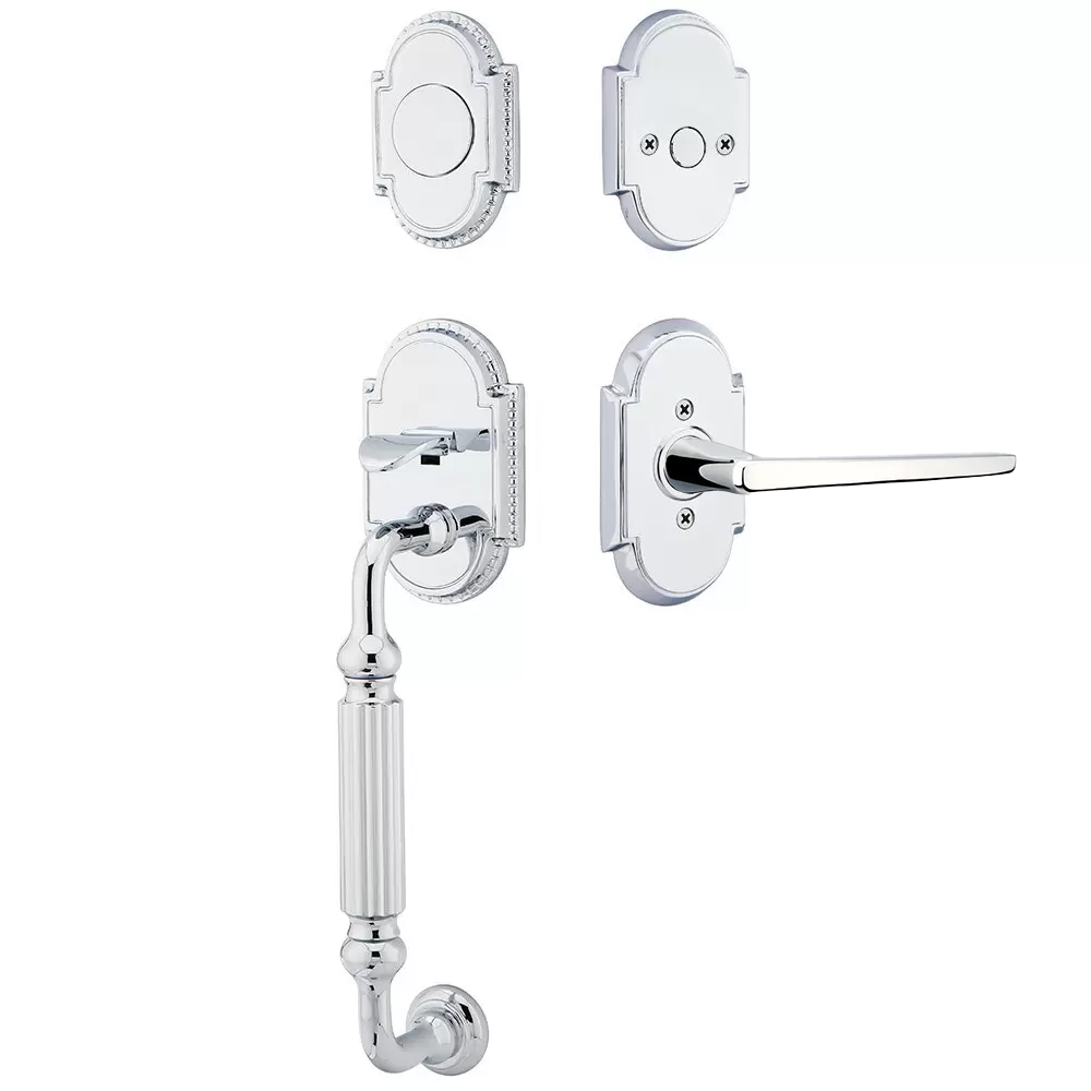 Emtek Knoxville Tubular Entryset Sectional with Hermes Lever