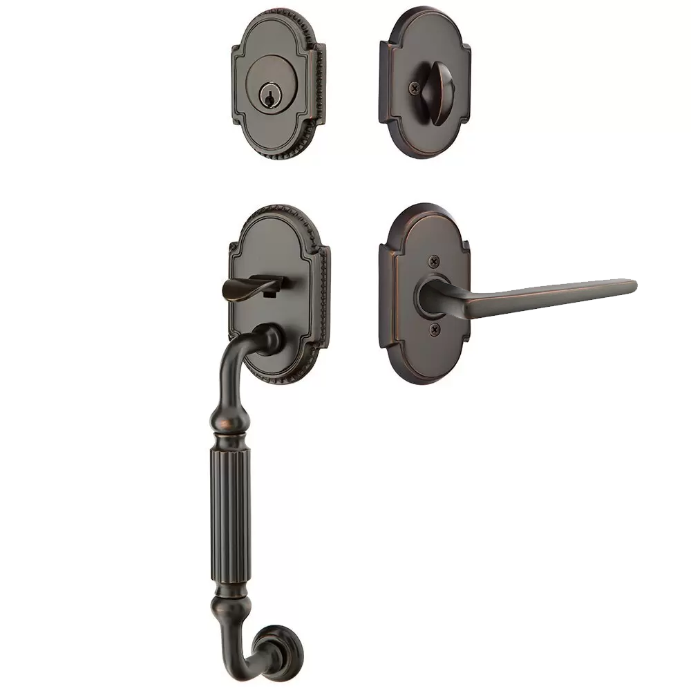 Emtek Knoxville Tubular Entryset Sectional with Hermes Lever