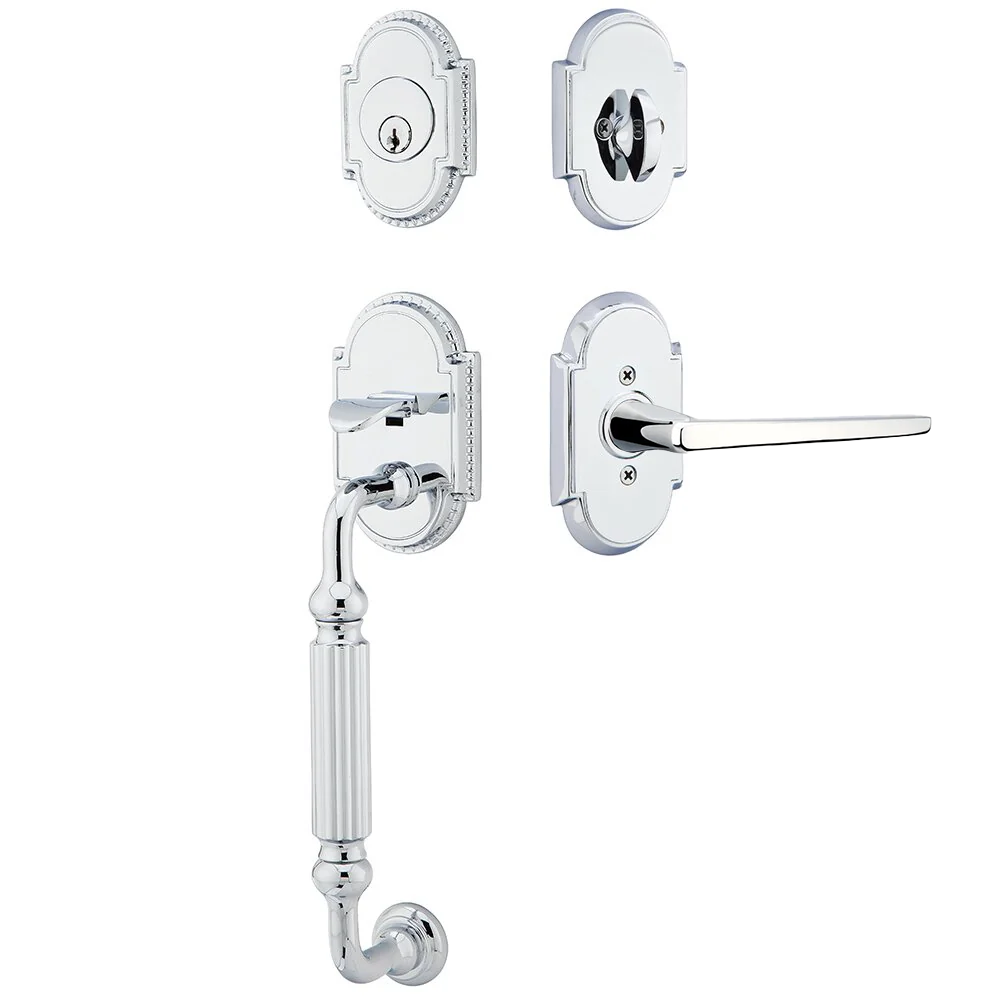 Emtek Knoxville Tubular Entryset Sectional with Hermes Lever