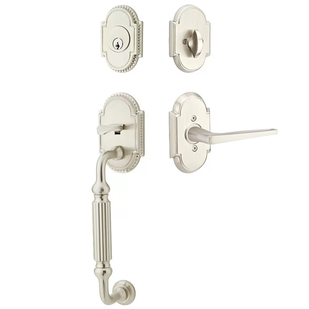 Emtek Knoxville Tubular Entryset Sectional with Hermes Lever