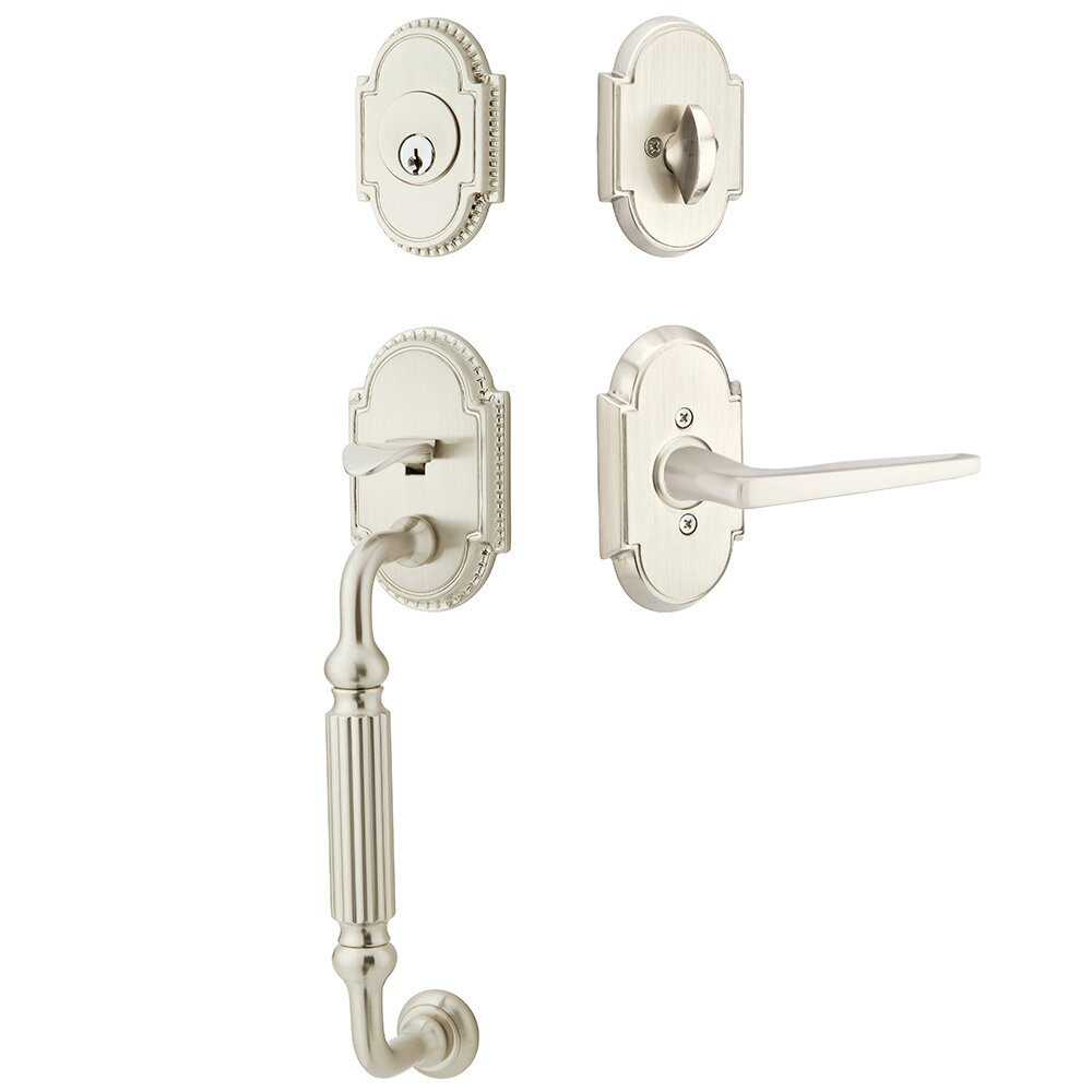 Emtek Knoxville Tubular Entryset Sectional with Hermes Lever