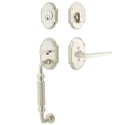 Emtek Knoxville Tubular Entryset Sectional with Hermes Lever