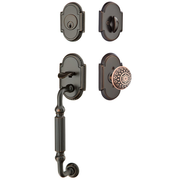 Emtek Knoxville Tubular Entryset Sectional with Lancaster Knob