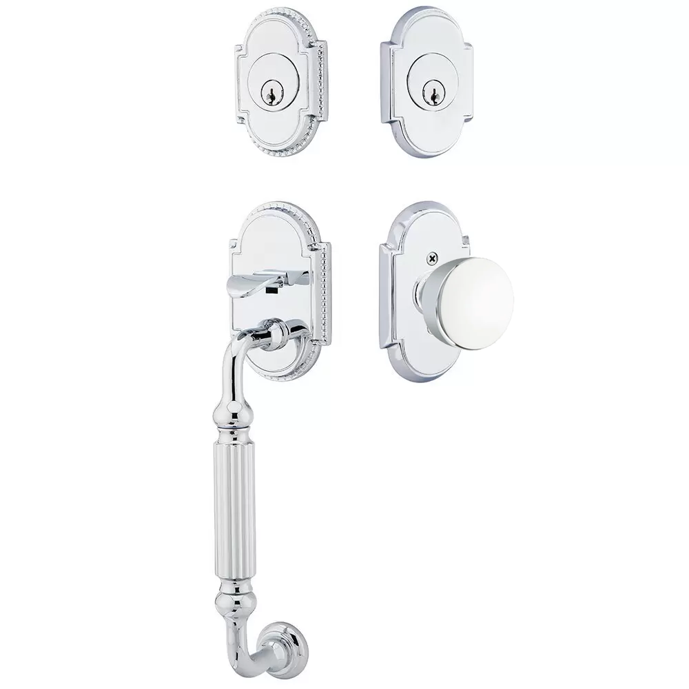 Emtek Knoxville Tubular Entryset Sectional with Laurent Knob