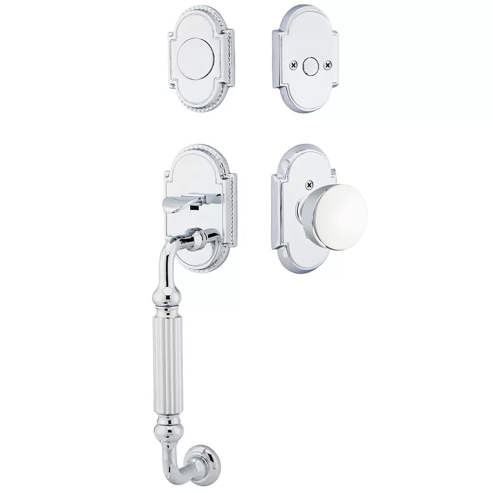 Emtek Knoxville Tubular Entryset Sectional with Laurent Knob