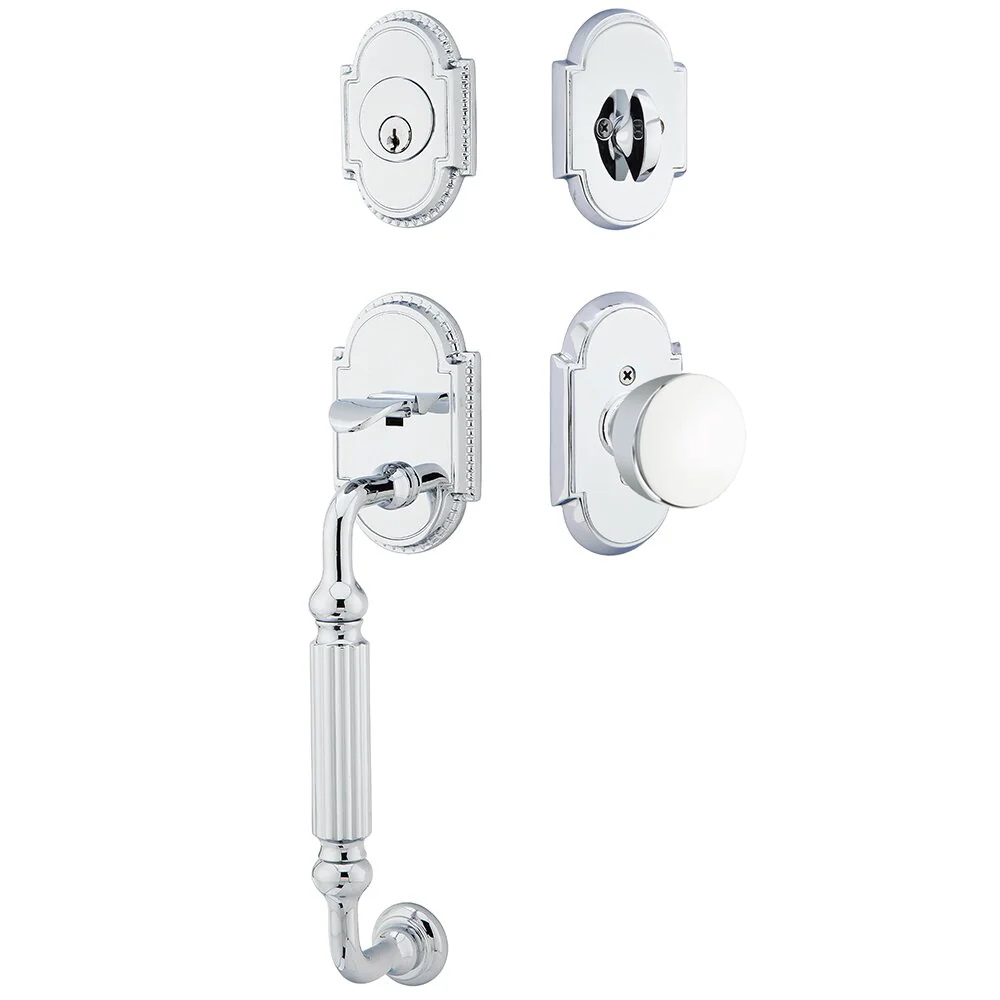 Emtek Knoxville Tubular Entryset Sectional with Laurent Knob