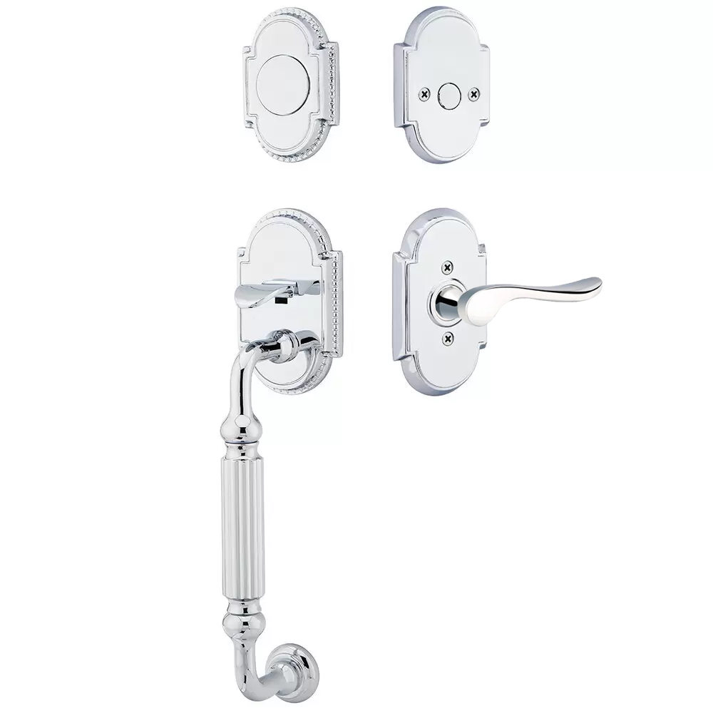 Emtek Knoxville Tubular Entryset Sectional with Luzern Lever