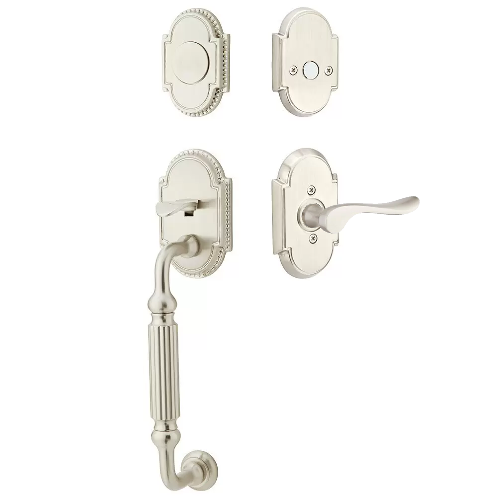 Emtek Knoxville Tubular Entryset Sectional with Luzern Lever