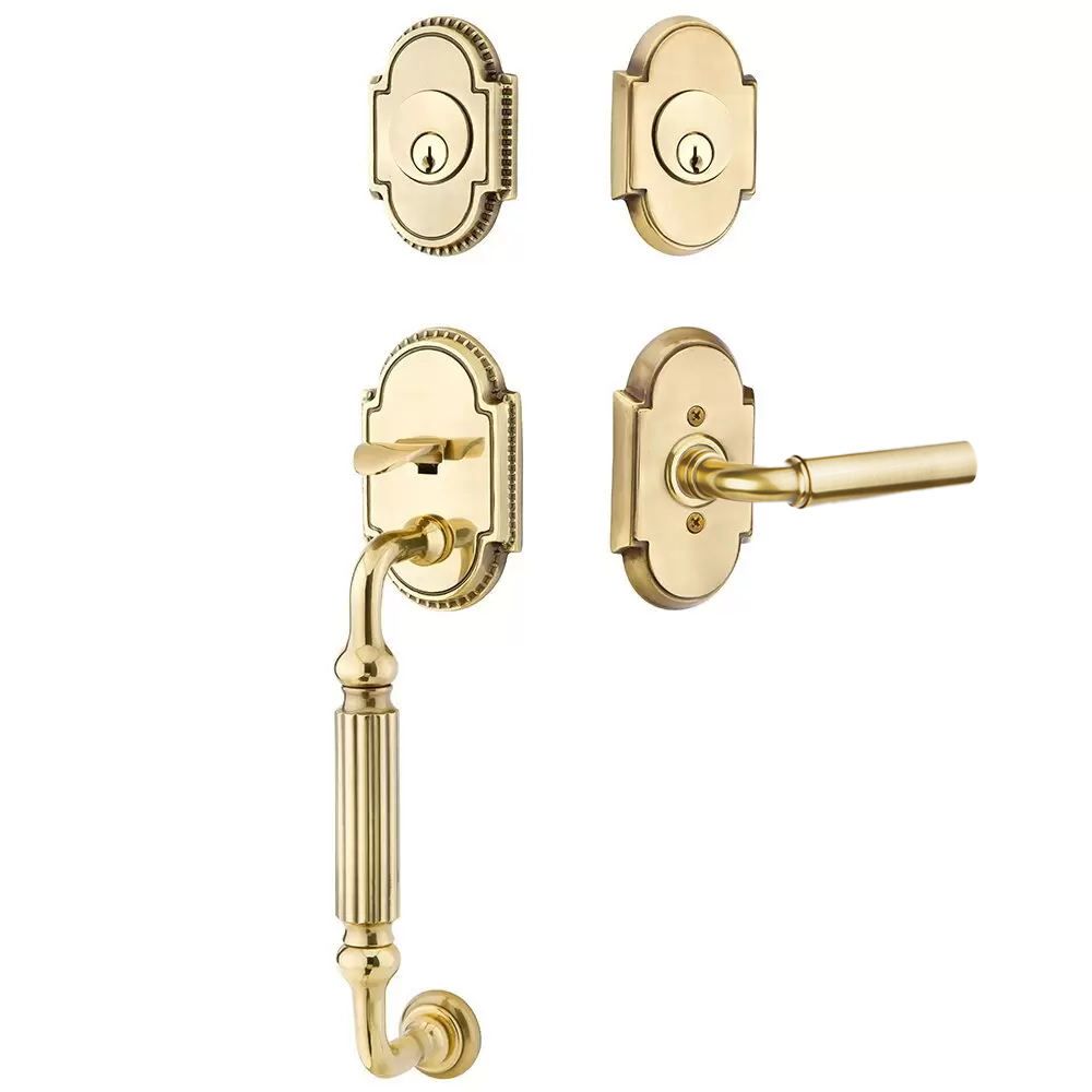 Emtek Knoxville Tubular Entryset Sectional with Manning Lever