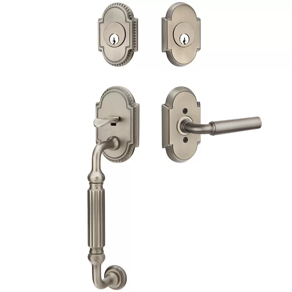 Emtek Knoxville Tubular Entryset Sectional with Manning Lever