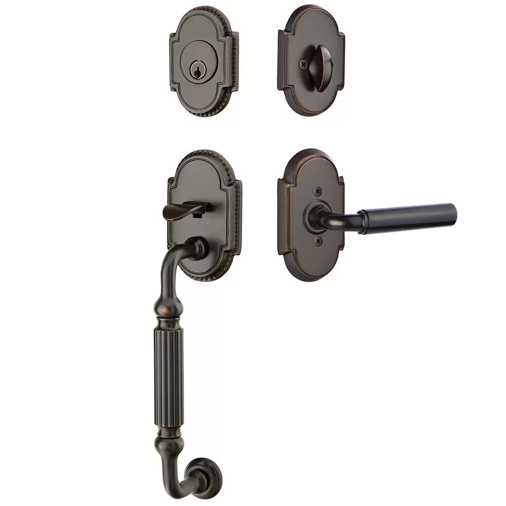 Emtek Knoxville Tubular Entryset Sectional with Manning Lever