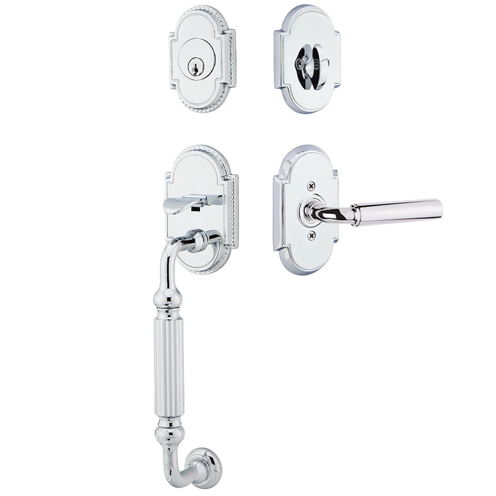 Emtek Knoxville Tubular Entryset Sectional with Manning Lever