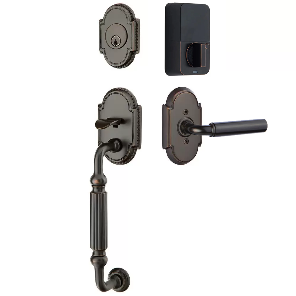 Emtek Knoxville Tubular Entryset Sectional with Manning Lever