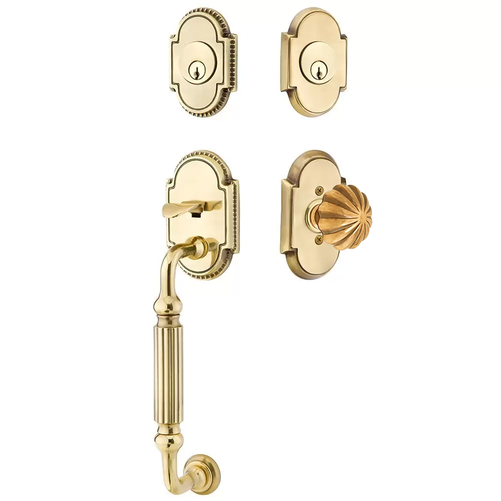 Emtek Knoxville Tubular Entryset Sectional with Melon Knob