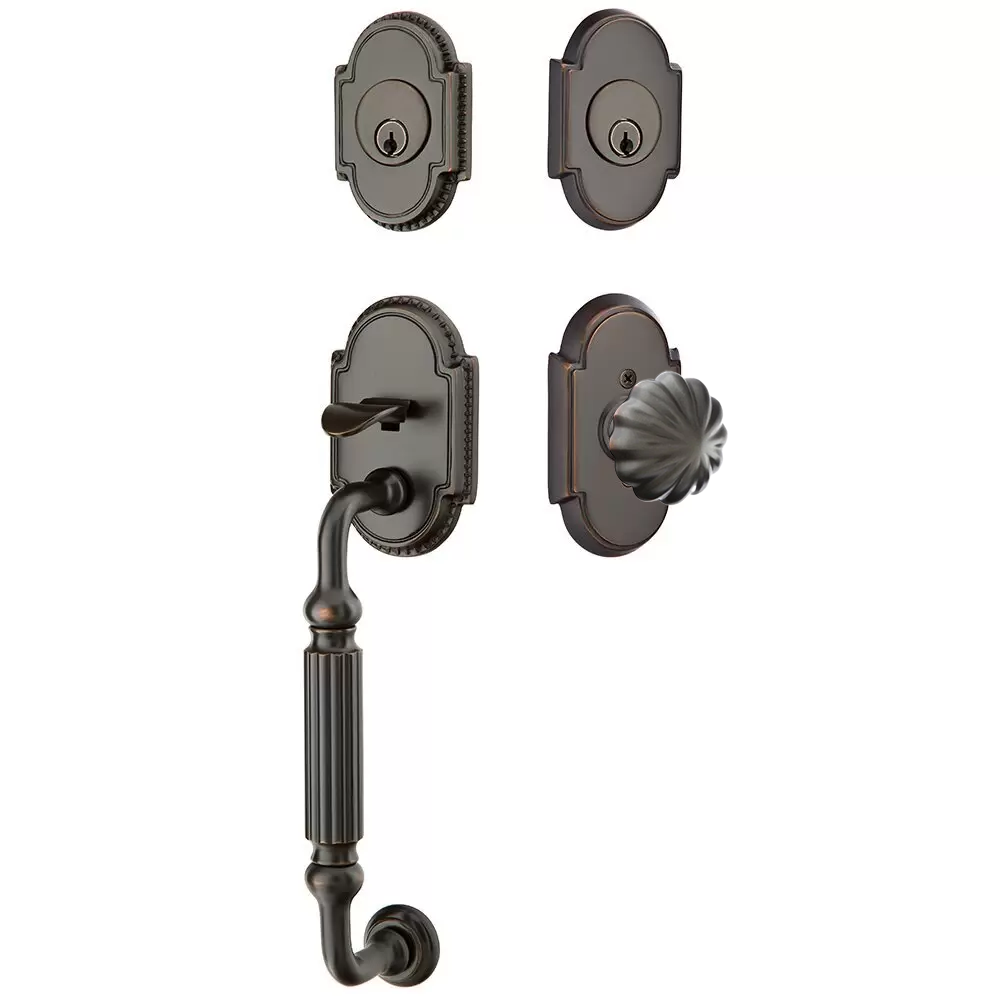 Emtek Knoxville Tubular Entryset Sectional with Melon Knob