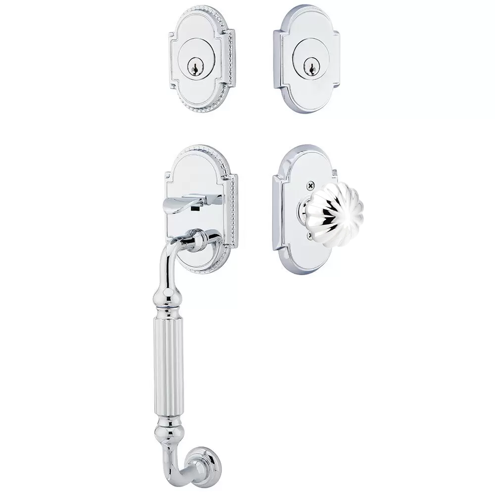 Emtek Knoxville Tubular Entryset Sectional with Melon Knob